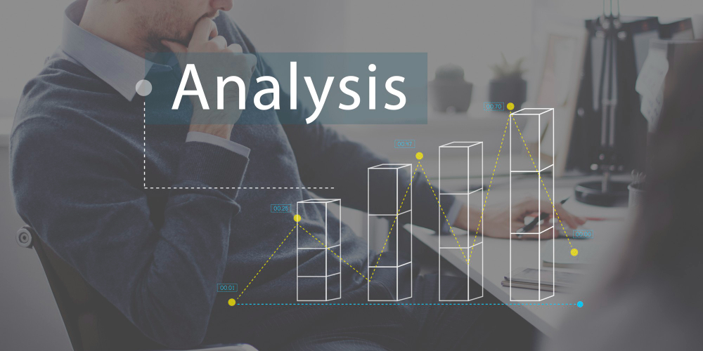 bar graph statistics analysis business concept